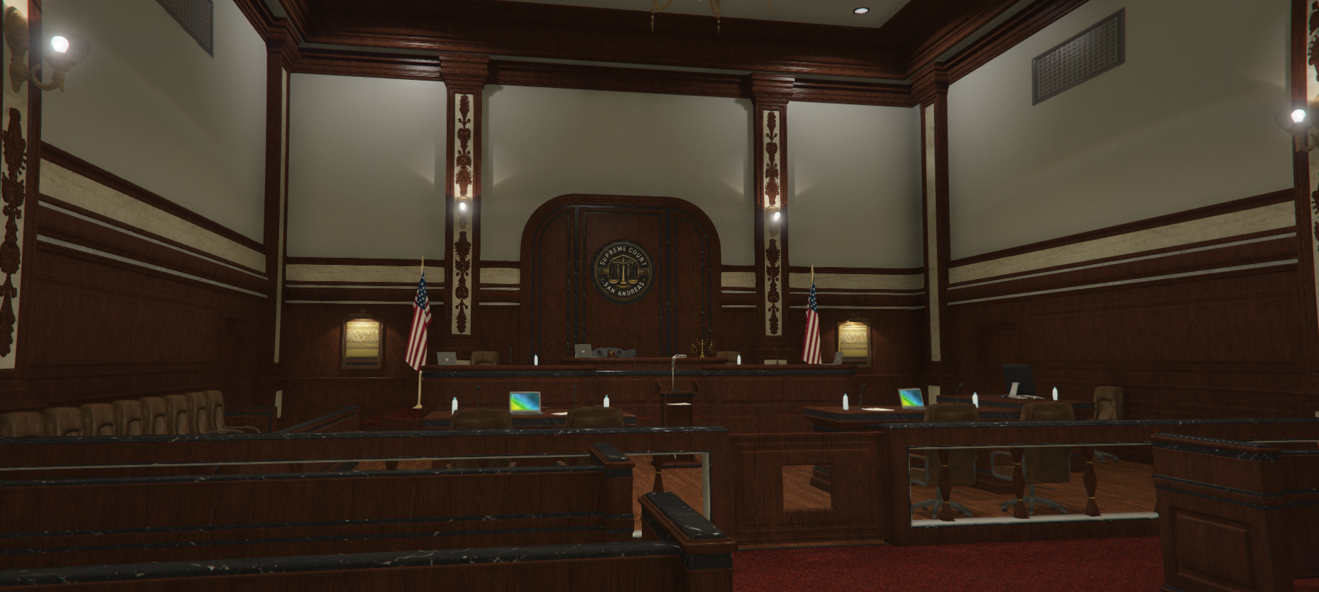 San Andreas Supreme Court courtroom